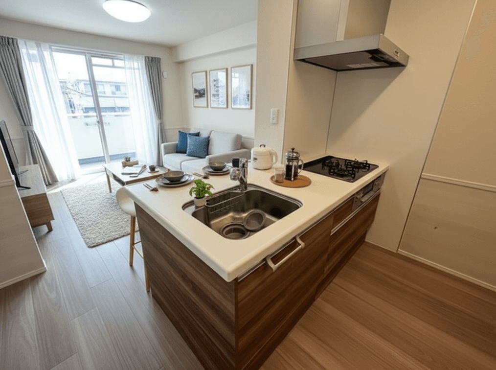 九州STAY 熊本城のリビングスペース