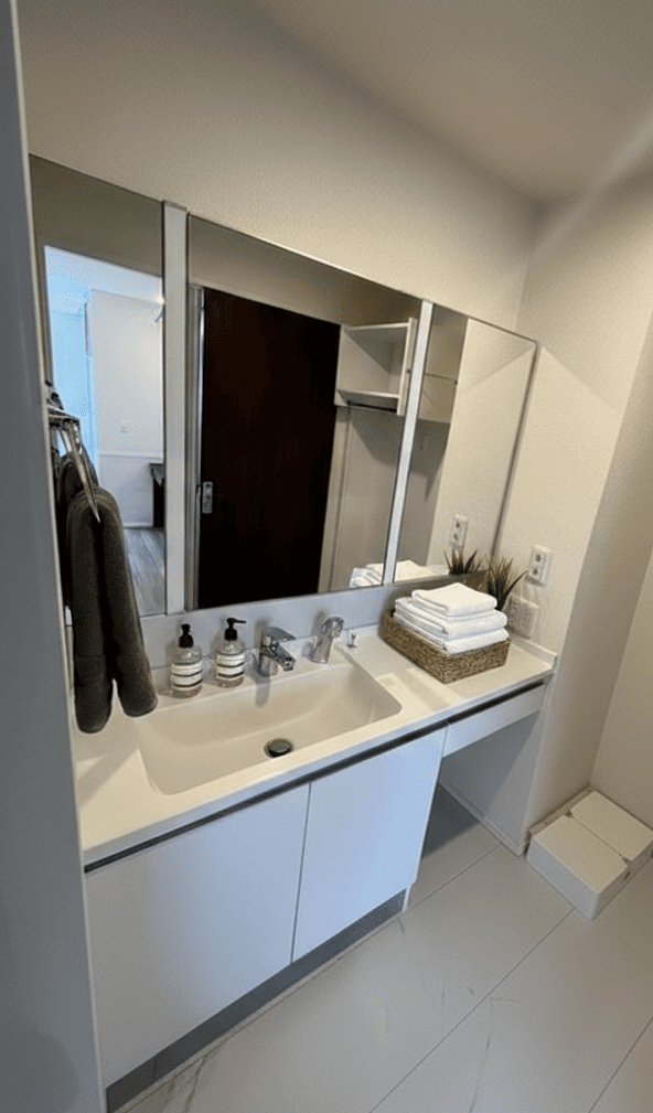 九州STAY 熊本城の洗面所とアメニティ